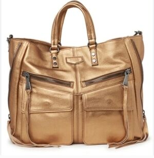 $499 Aimee kestenberg road trip metallic gold tote